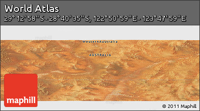 Satellite Panoramic Map of the Area around 28° 56' 46" S, 123° 19' 29" E