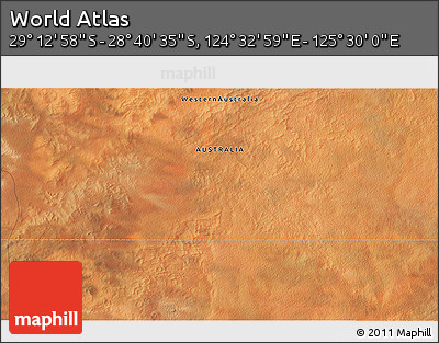 Satellite 3D Map of the Area around 28° 56' 46" S, 125° 1' 30" E