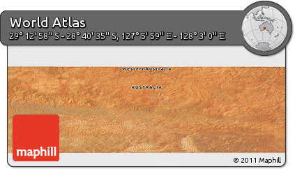 Satellite Panoramic Map of the Area around 28° 56' 46" S, 127° 34' 30" E