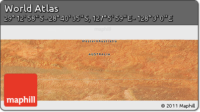 Satellite Panoramic Map of the Area around 28° 56' 46" S, 127° 34' 30" E