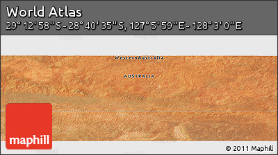 Satellite Panoramic Map of the Area around 28° 56' 46" S, 127° 34' 30" E