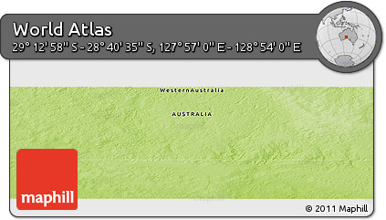 Physical Panoramic Map of the Area around 28° 56' 46" S, 128° 25' 30" E