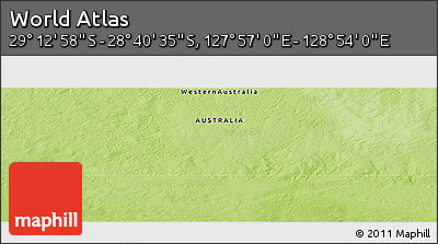 Physical Panoramic Map of the Area around 28° 56' 46" S, 128° 25' 30" E