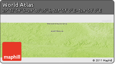 Physical Panoramic Map of the Area around 28° 56' 46" S, 128° 25' 30" E