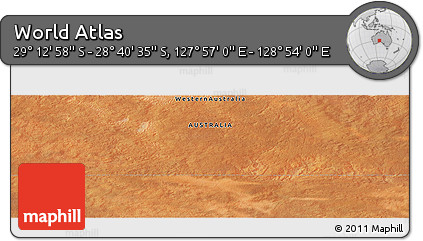 Satellite Panoramic Map of the Area around 28° 56' 46" S, 128° 25' 30" E