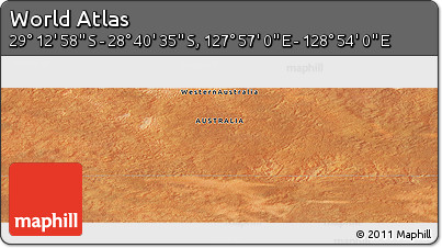 Satellite Panoramic Map of the Area around 28° 56' 46" S, 128° 25' 30" E
