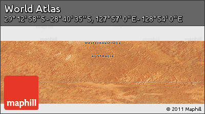 Satellite Panoramic Map of the Area around 28° 56' 46" S, 128° 25' 30" E