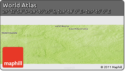 Physical Panoramic Map of the Area around 28° 56' 46" S, 129° 16' 30" E