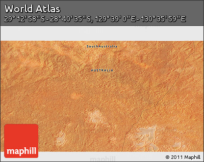Satellite 3D Map of the Area around 28° 56' 46" S, 130° 7' 30" E