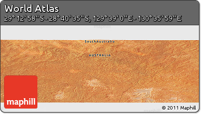 Satellite Panoramic Map of the Area around 28° 56' 46" S, 130° 7' 30" E