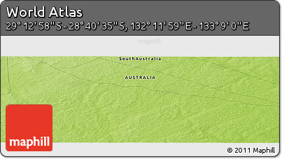 Physical Panoramic Map of the Area around 28° 56' 46" S, 132° 40' 30" E