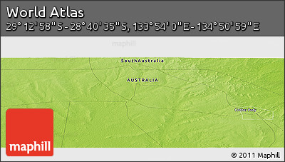 Physical Panoramic Map of the Area around 28° 56' 46" S, 134° 22' 30" E