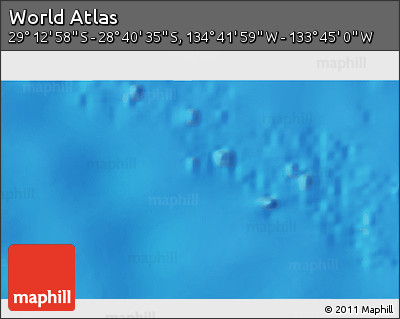 Physical 3D Map of the Area around 28° 56' 46" S, 134° 13' 29" W