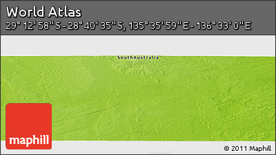 Physical Panoramic Map of the Area around 28° 56' 46" S, 136° 4' 29" E
