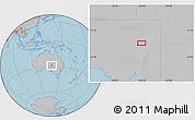 Gray Location Map of the area around 28° 56' 46" S, 138° 37' 30" E, hill shading