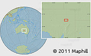 Savanna Style Location Map of the area around 28° 56' 46" S, 138° 37' 30" E, hill shading