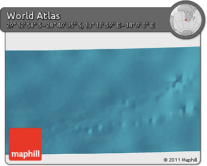 Satellite 3D Map of the Area around 28° 56' 46" S, 13° 40' 30" E