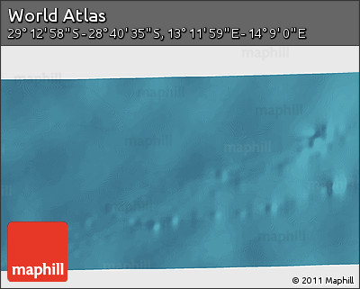 Satellite 3D Map of the Area around 28° 56' 46" S, 13° 40' 30" E