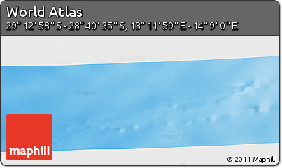 Physical Panoramic Map of the Area around 28° 56' 46" S, 13° 40' 30" E