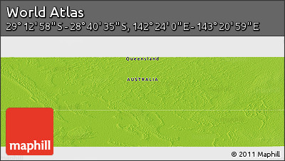 Physical Panoramic Map of the Area around 28° 56' 46" S, 142° 52' 30" E