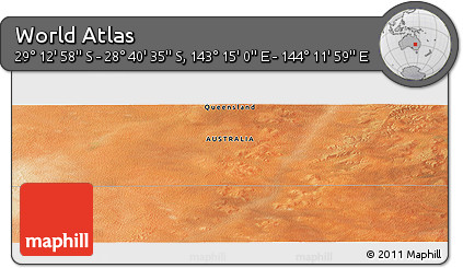 Satellite Panoramic Map of the Area around 28° 56' 46" S, 143° 43' 29" E