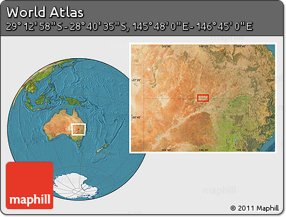 Satellite Location Map of the Area around 28° 56' 46" S, 146° 16' 30" E