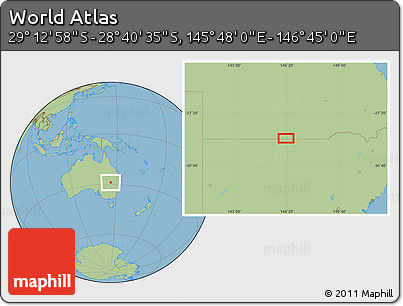 Savanna Style Location Map of the Area around 28° 56' 46" S, 146° 16' 30" E
