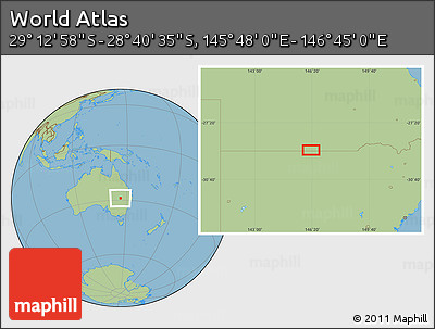 Savanna Style Location Map of the Area around 28° 56' 46" S, 146° 16' 30" E