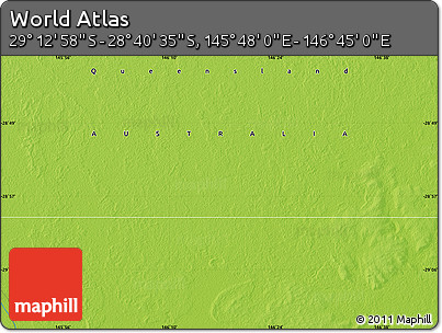 Physical Map of the Area around 28° 56' 46" S, 146° 16' 30" E