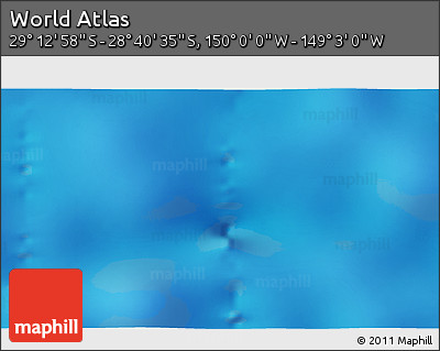 Physical 3D Map of the Area around 28° 56' 46" S, 149° 31' 30" W