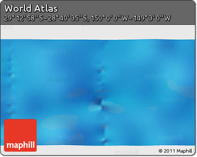 Physical 3D Map of the Area around 28° 56' 46" S, 149° 31' 30" W