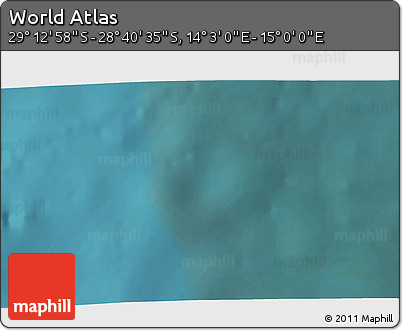 Satellite 3D Map of the Area around 28° 56' 46" S, 14° 31' 30" E