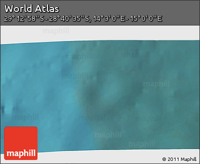 Satellite 3D Map of the Area around 28° 56' 46" S, 14° 31' 30" E