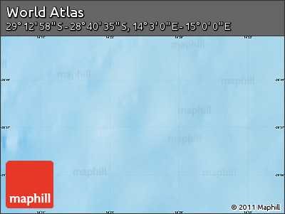 Physical Map of the Area around 28° 56' 46" S, 14° 31' 30" E