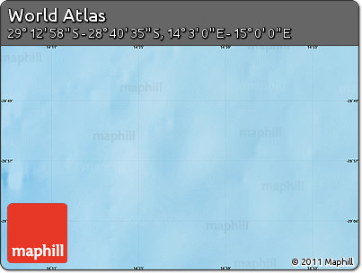 Physical Map of the Area around 28° 56' 46" S, 14° 31' 30" E