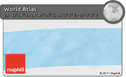 Physical Panoramic Map of the Area around 28° 56' 46" S, 14° 31' 30" E