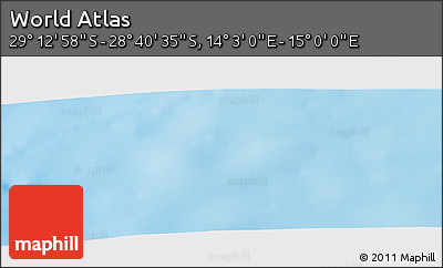 Physical Panoramic Map of the Area around 28° 56' 46" S, 14° 31' 30" E