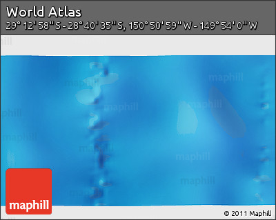 Physical 3D Map of the Area around 28° 56' 46" S, 150° 22' 30" W