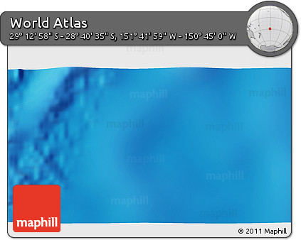 Shaded Relief 3D Map of the Area around 28° 56' 46" S, 151° 13' 29" W