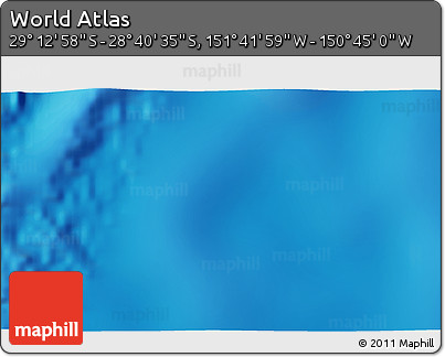 Shaded Relief 3D Map of the Area around 28° 56' 46" S, 151° 13' 29" W