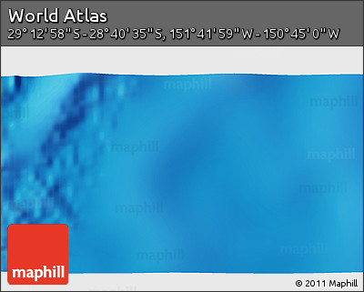 Shaded Relief 3D Map of the Area around 28° 56' 46" S, 151° 13' 29" W