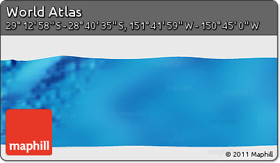 Shaded Relief Panoramic Map of the Area around 28° 56' 46" S, 151° 13' 29" W