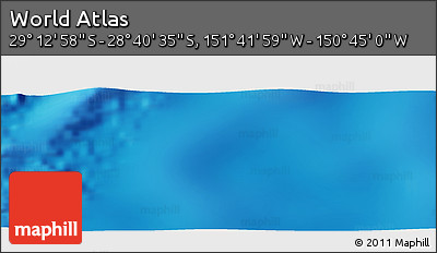 Shaded Relief Panoramic Map of the Area around 28° 56' 46" S, 151° 13' 29" W