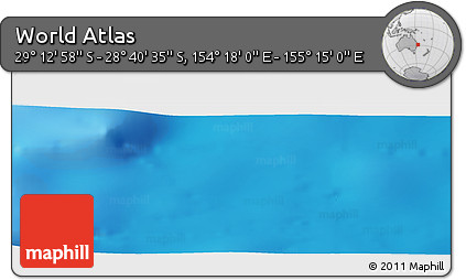 Physical Panoramic Map of the Area around 28° 56' 46" S, 154° 46' 30" E