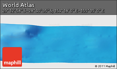 Physical Panoramic Map of the Area around 28° 56' 46" S, 154° 46' 30" E