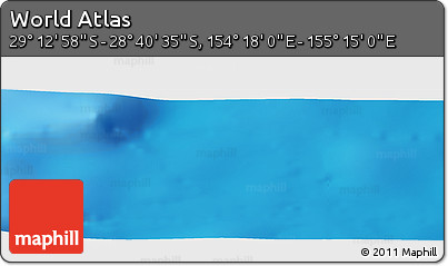 Physical Panoramic Map of the Area around 28° 56' 46" S, 154° 46' 30" E