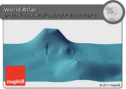 Satellite Panoramic Map of the Area around 28° 56' 46" S, 155° 37' 30" E