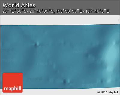 Satellite 3D Map of the Area around 28° 56' 46" S, 157° 19' 29" E