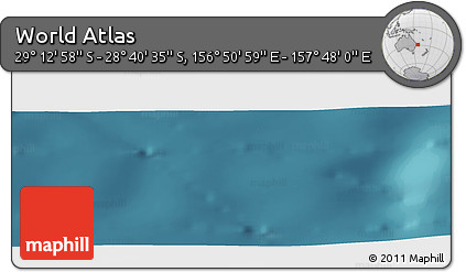 Satellite Panoramic Map of the Area around 28° 56' 46" S, 157° 19' 29" E