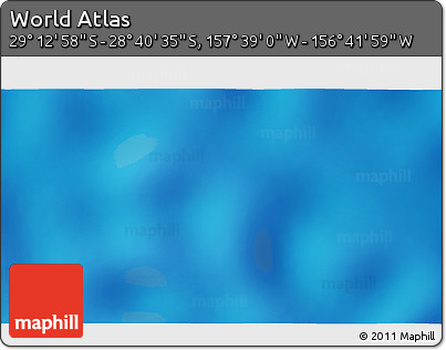 Physical 3D Map of the Area around 28° 56' 46" S, 157° 10' 30" W